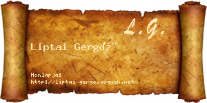 Liptai Gergő névjegykártya